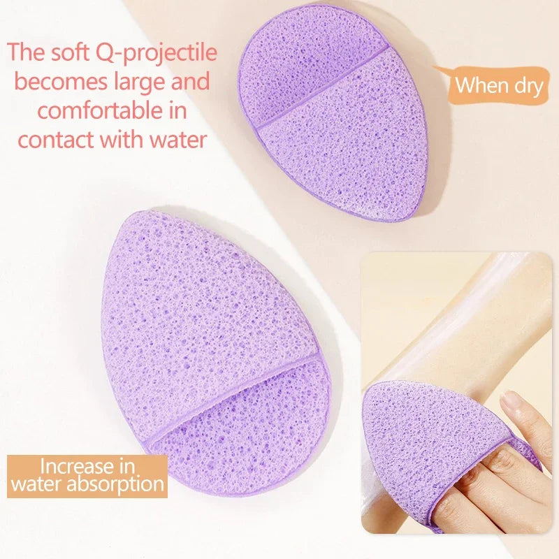 1PC Face Wash Cleansing Puff Soft Cosmetic Sponge Deep Facial Cleansing Mask Makeup Remover Cosmetic Puff Reusable Clean Tool