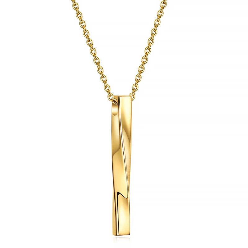 Mens Jewellery New Vintage Rectangle Pendant Necklace Men Width 3mm Stainless Steel Handmade Chain Necklace for Men Jewelry Gift