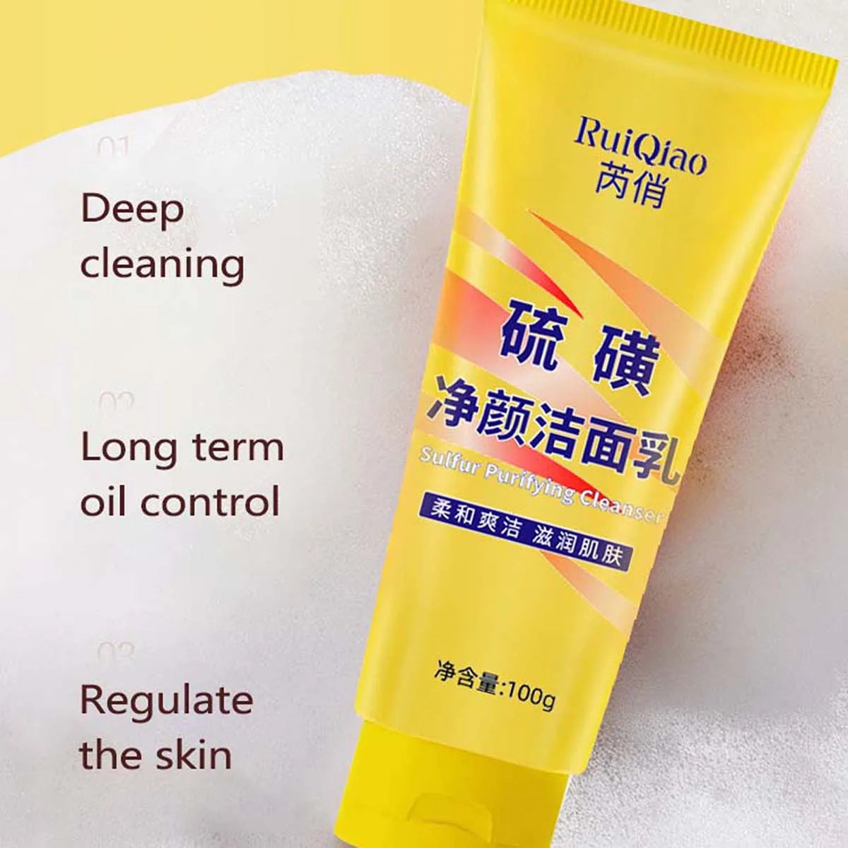 Gentle And Non - Irritating Sulfur Cleanser That Refreshes, Controls Oil, Moisturizes And Nourishes the Skin
