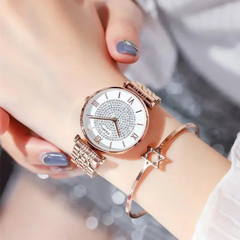 Women Watches Quartz Best Selling 2024 Products Dropshipping Stainless Steel Stainless Steel Dress Wristwatch Relogio Masculino