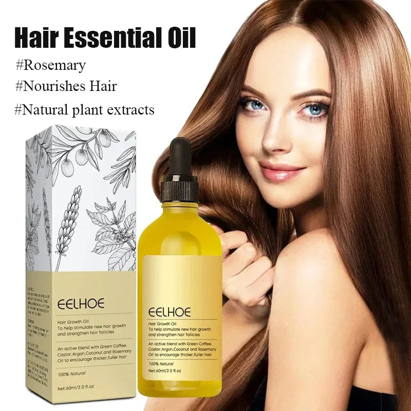 1/2/3pcs Natural Hair Growth Oil Rosemary Anti Hair Loss Regrowth Moisturizing Repair Anti Baldness Fast Hair Growth Serum Oil