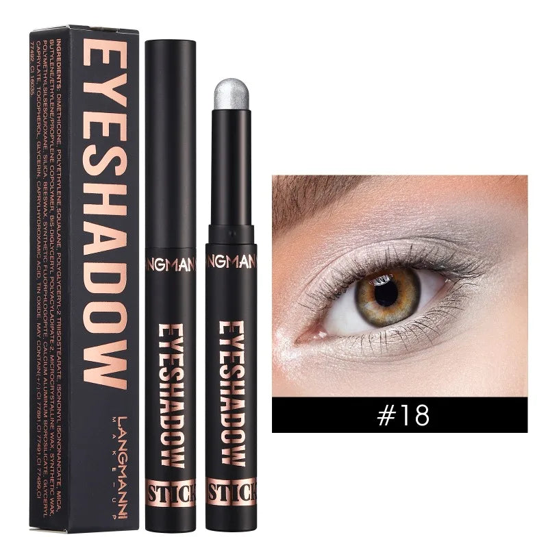 1PC Waterproof Pearlescent Eyeshadow Pencil Stick 16 Colors Lasting Glitter Shimmer Eye Shadow Highlighter Pen Eyes Makeup Tools