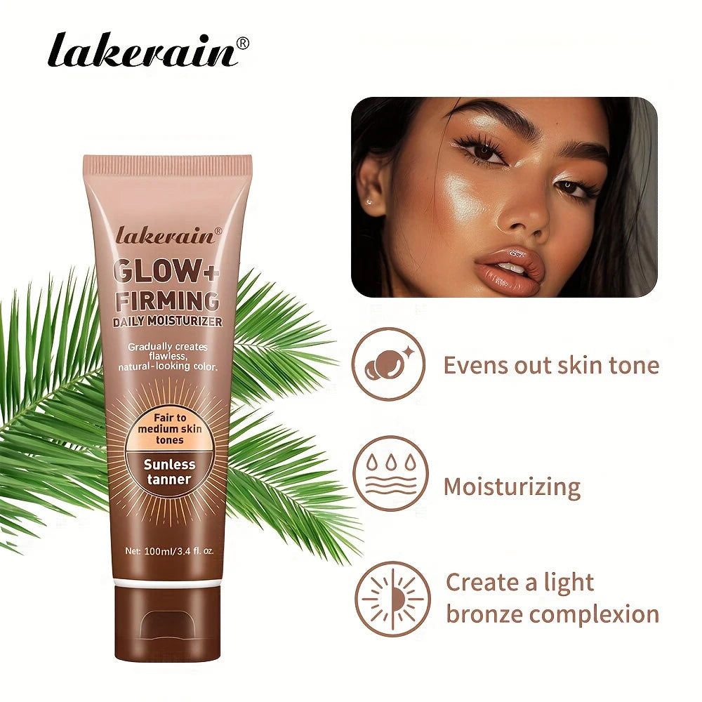 Tanning Cream Face Body Long Lasting Bronzer Skin Tanner Suntan Protect Radiation Nourishing Natural Self-Tanning Lotion