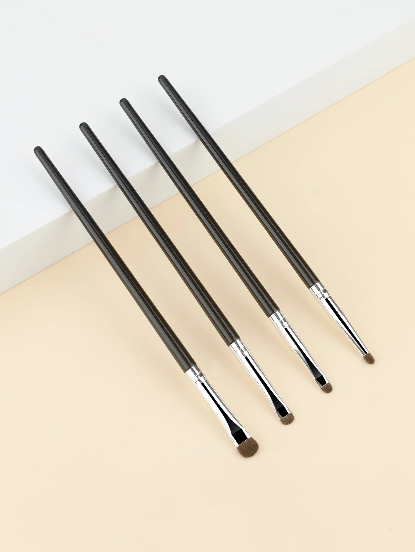 4-Pcs SET OF EYE MAKEUP TOOLS INCLUDING DETAIL BRUSH, EYE SHADOW BRUSH, EYELINER BRUSH, UNDER-EYE BRUSH, EYEBROW BRUSH