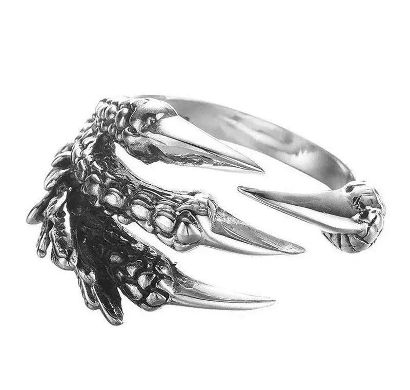 Fashionable retro personalized ring for men, domineering trend, open index finger, eagle claw ring for women,men