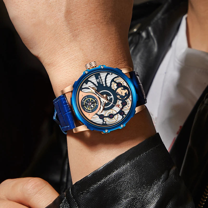 A high-end men's watch with cool retro and trendy style quartz watch