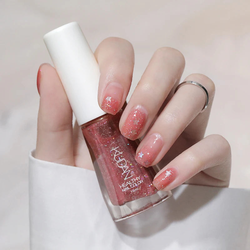 1PC 10ml Glass Bottle Colorful Nail Polish For Nails Nail Art Varnish Fashion DIY Design Manicure No Need Lamp Autumn Winter