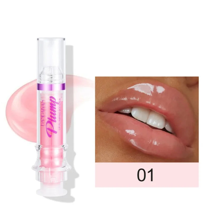 Lip Plumping Booster Lasting Sexy Plumper Glitter Red Nude Lipstick Liquid Waterproof Moisturize Oil Lipgloss Makeup Lip Care