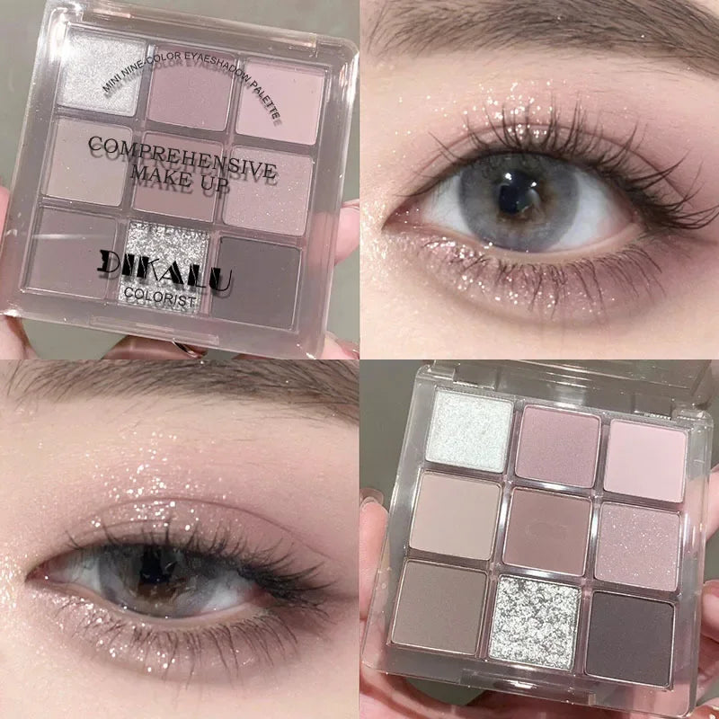 High Quality Matte Eyeshadow Palette Pearlescent Sequins Blush Eyeshadow Highlighter For Women