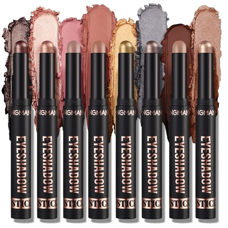 1PC Waterproof Pearlescent Eyeshadow Pencil Stick 16 Colors Lasting Glitter Shimmer Eye Shadow Highlighter Pen Eyes Makeup Tools