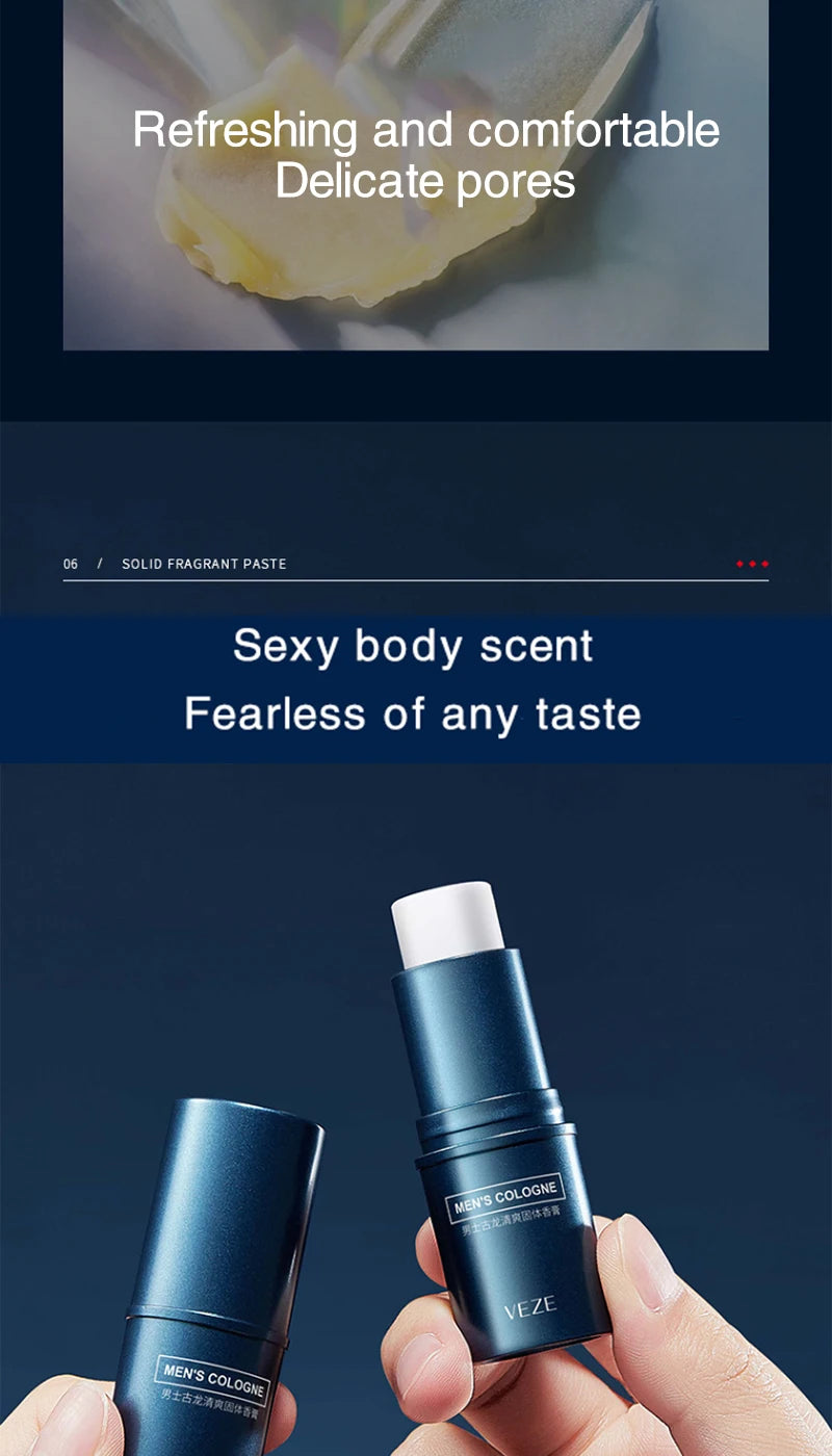 Fanzhen Men's Solid Cologne - Light and Fresh Scent, All-Over Use, Portable Stick for On-the-Go Convenience