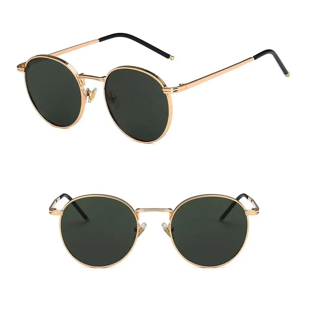 Fashion Women Sunglases Round Sun Glasses New Metal Frame Eyewear Fishing Glasses UV400 Shades