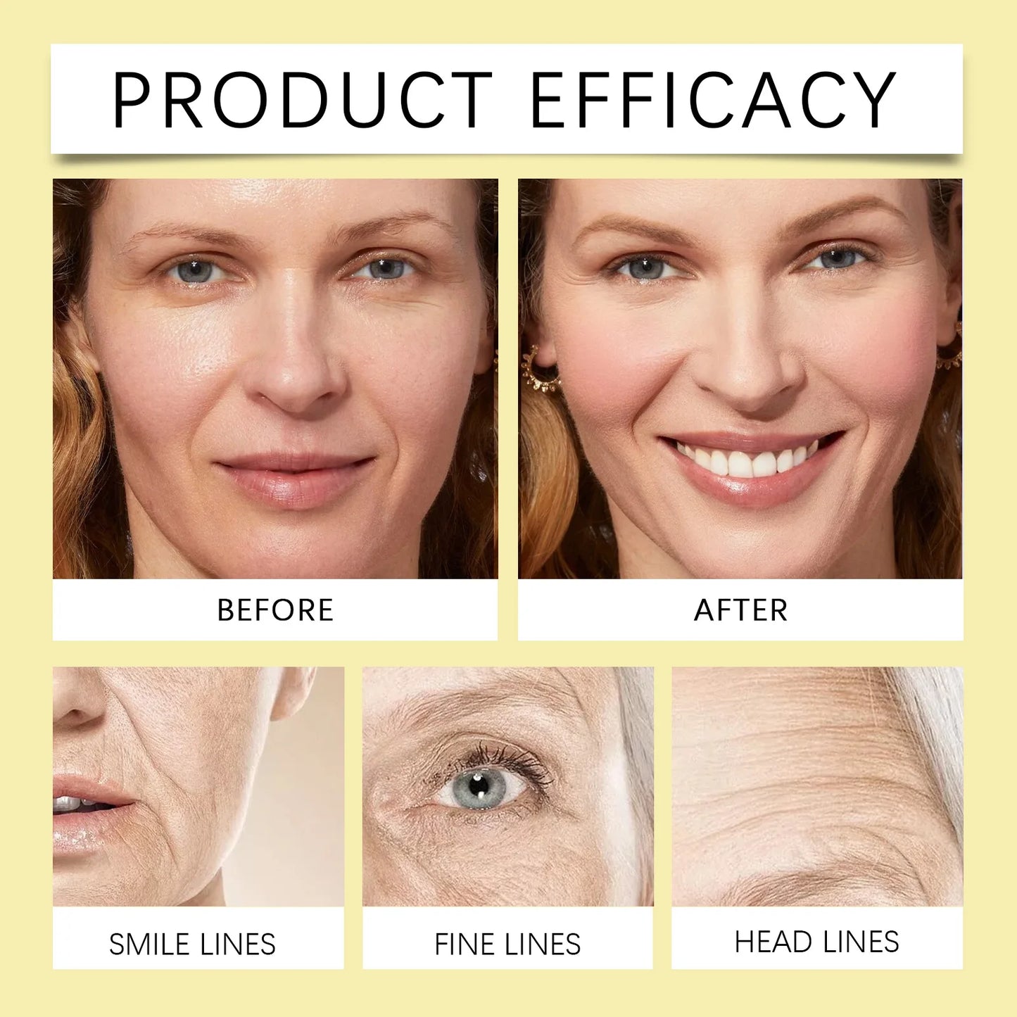 5 In 1 Serum Anti Aging Improve Firmness Remove Wrinkles Hydrating Dryness Brightening Smoothing Fade Dark Spots Facial Essence