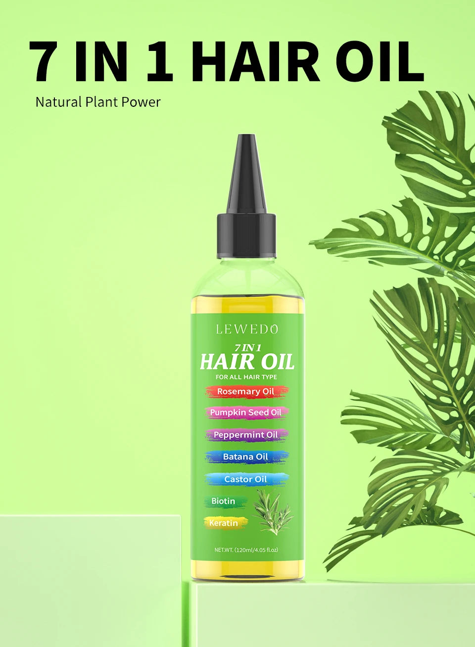 7 in 1 Hair Serum Oil Strengthen Root Smoothing Deep Nourishing Repair Frizzy Hair Product Hair Care Essence For Men Women 120ml