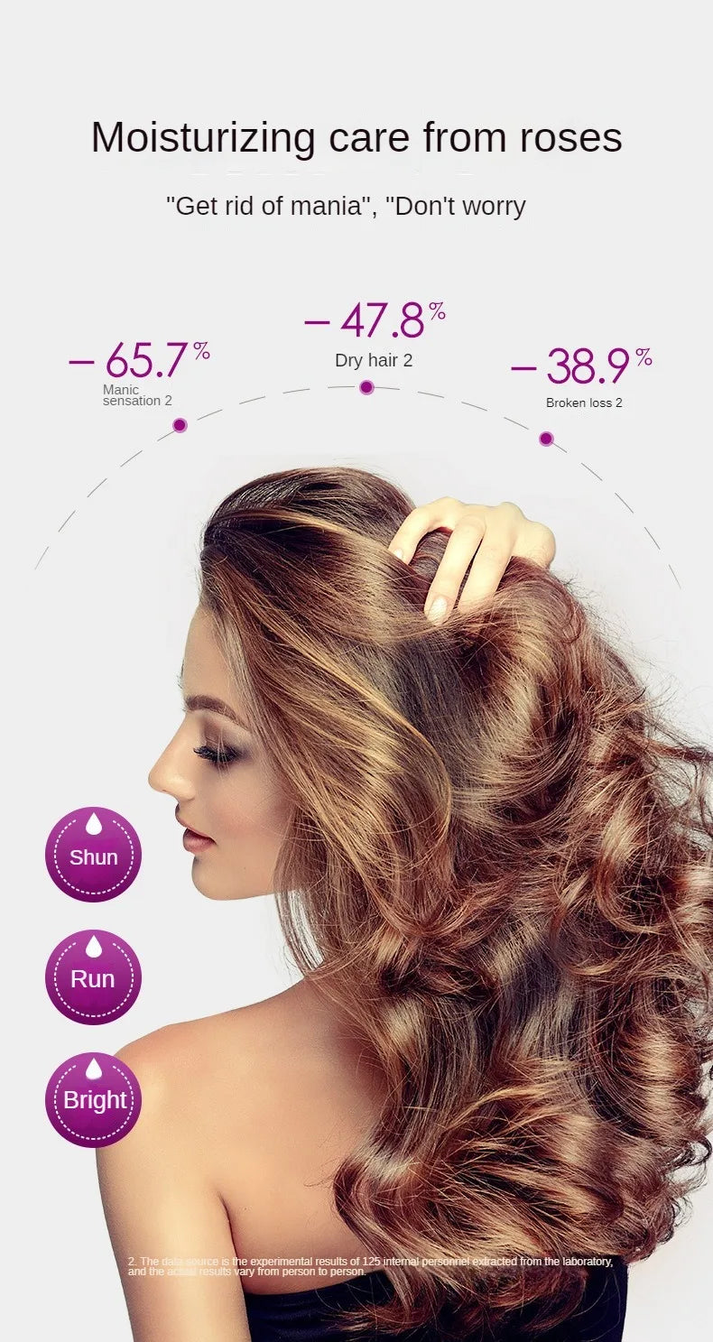 Hair Styling Serum Frizzy Dry Hair Rose Essence Oil Capsules Leave-in Anti Frizz Conditioner Repair Hair Care