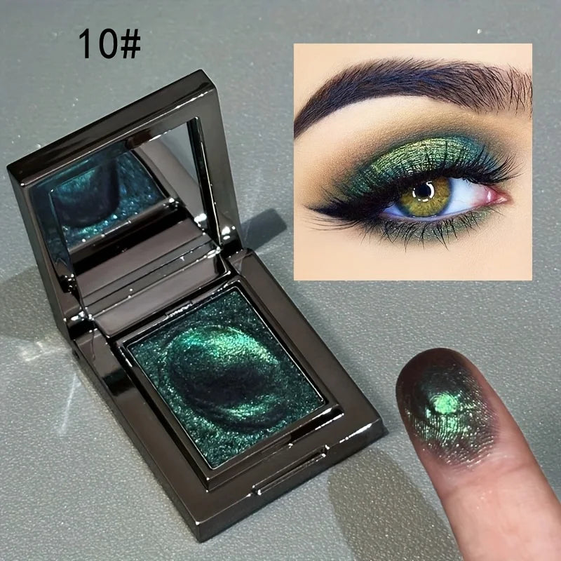 Monochrome Eye Shadow, Flashing, Brightening, Long-Lasting Color, Waterproof and Sweat-Proof, Natural Cosmetics for Creating Exquisite Eye Makeup, Music Festival Party Role-Playing