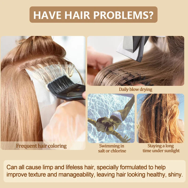 Magical Hair Mask 5 Seconds Repair Damaged Carry Hair Frizzy Soft Smooth Shiny Deep Moisturize Treat Care Essential Oil 60ml