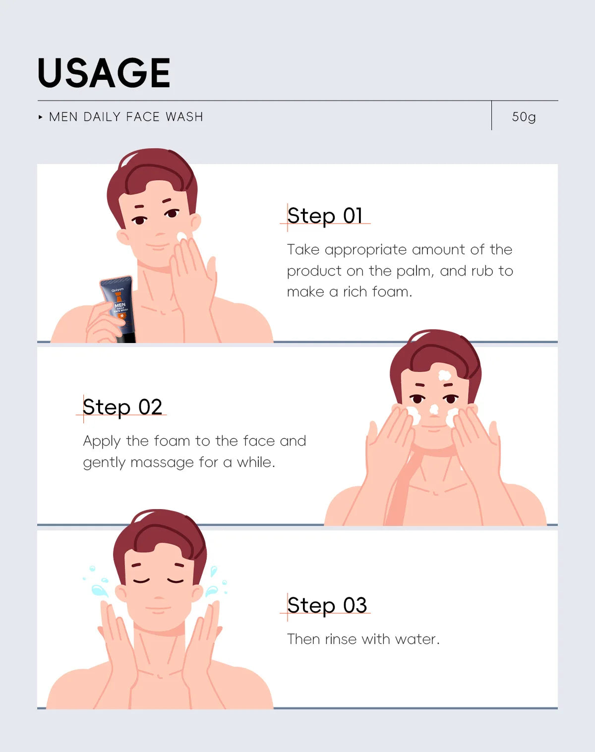 Men Facial Foaming Cleanser Deeply Cleansing Oil Control Moisturizing Blackhead Removal Skin Care Face Wash Foam Cleanser