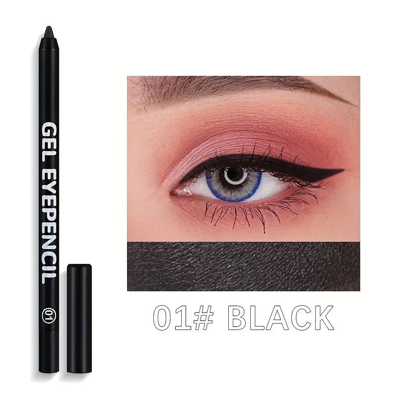 Black Brown Waterproof Eyeliner Pencil Long Lasting Easy To Wear Eye Liner Gel Matte Quick Drying Eyeliner Pen Makeup Cosmetic