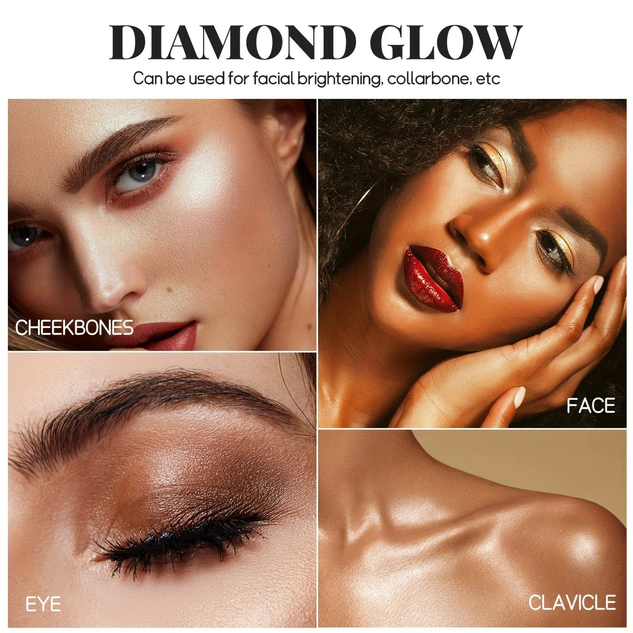 3-color powder brightens the face,bronze color pressed powder, waterproof and high gloss makeup,brightening wheat pearl powder