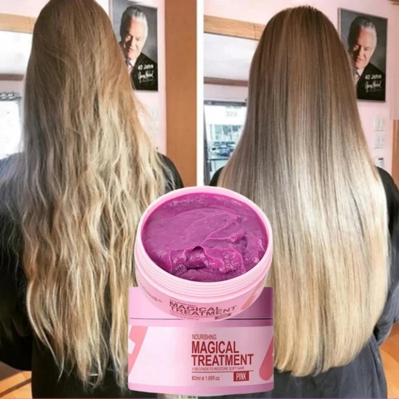 Magical Hair Mask 5 Seconds Repair Damaged Carry Hair Frizzy Soft Smooth Shiny Deep Moisturize Treat Care Essential Oil 60ml
