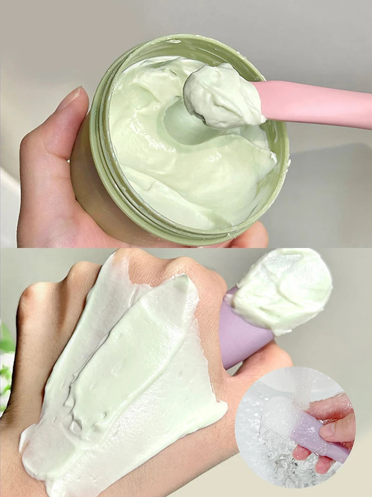 Double head silicone facial mask brush face cleaning scraper daub type mud film special brush beauty tool