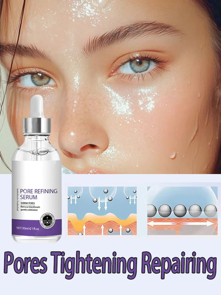 Face Skin Pore Shrinkage Serum Long-Lasting Moisturizing Improves Large Pores Calming Skin Care Essence