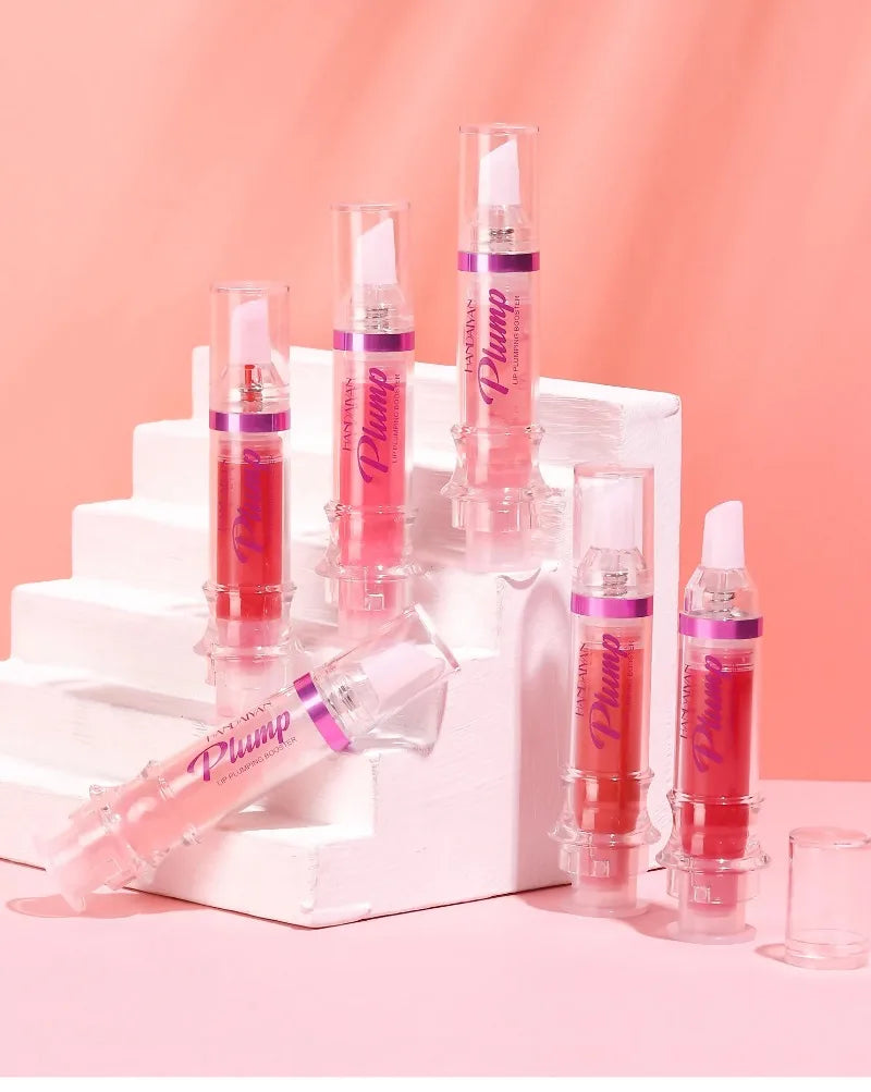 Lip Plumping Booster Lasting Sexy Plumper Glitter Red Nude Lipstick Liquid Waterproof Moisturize Oil Lipgloss Makeup Lip Care