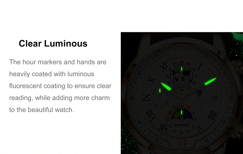 LIGE Top Brand Luxury Watch for Men Business Casual Men's Watches Wristwatch Man Quartz Chronograph Waterproof Watches Clock New