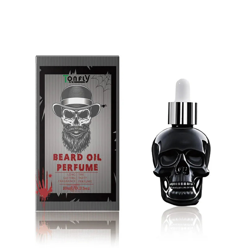 Men's Beard Care Perfume Oil 15ml Gentleman Fragrance Long-lasting Fragrance Brand Skull Perfume Portable Fresh Eau De Perfume