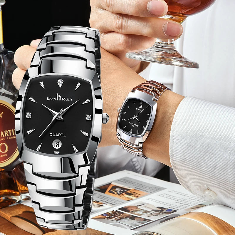 Luxury Watch For Men Business Fashion Quartz Wristwatches Classic Stainless Steel Waterproof Male Date Clock Relogios Masculino