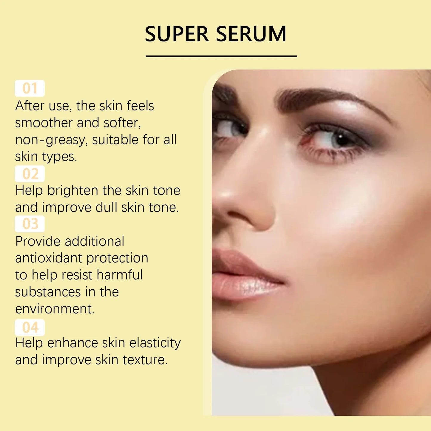 5 In 1 Serum Anti Aging Improve Firmness Remove Wrinkles Hydrating Dryness Brightening Smoothing Fade Dark Spots Facial Essence