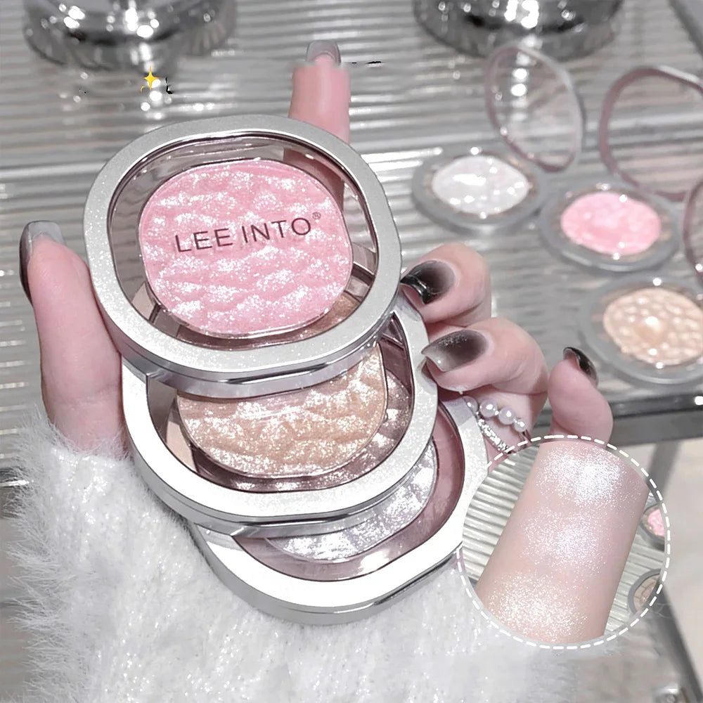 Highlighting Powder Pearlescent Fine Mashed Soft Texture LEEINTO Non-flying Powder Brightening Long-lasting Highlighter Palette