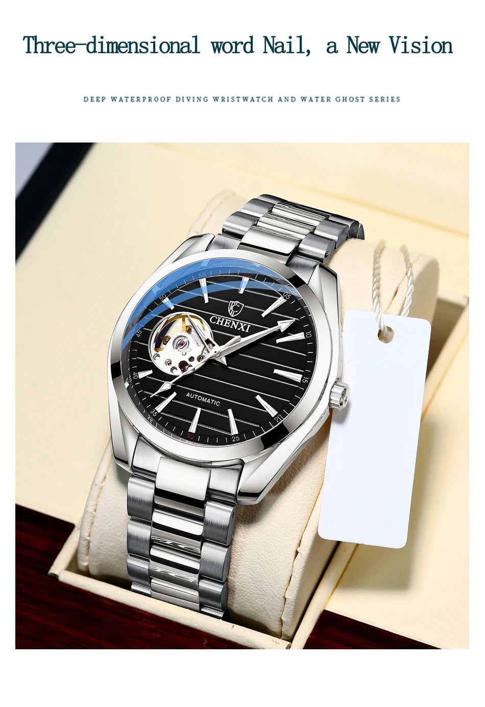 Luxury Fashion Mechanical Automatic Wristwatches For Men High Quality Stainless Steel Waterproof Luminous Mens Watch