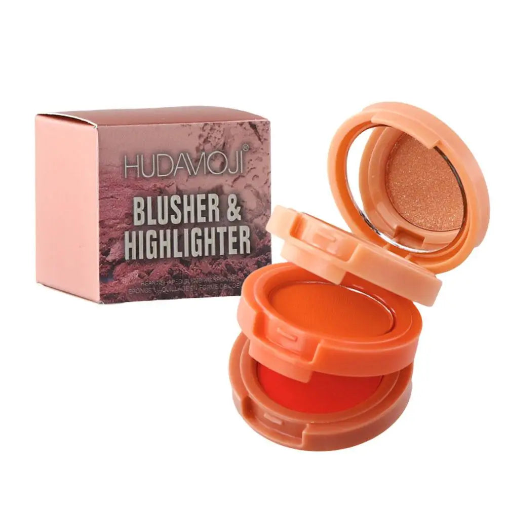Pink Peach Blush Powder 3 In 1 Matte Blush Low Saturation Soft Fog Blush Brightening Face Blusher Rouge Makeup Cheek Tint