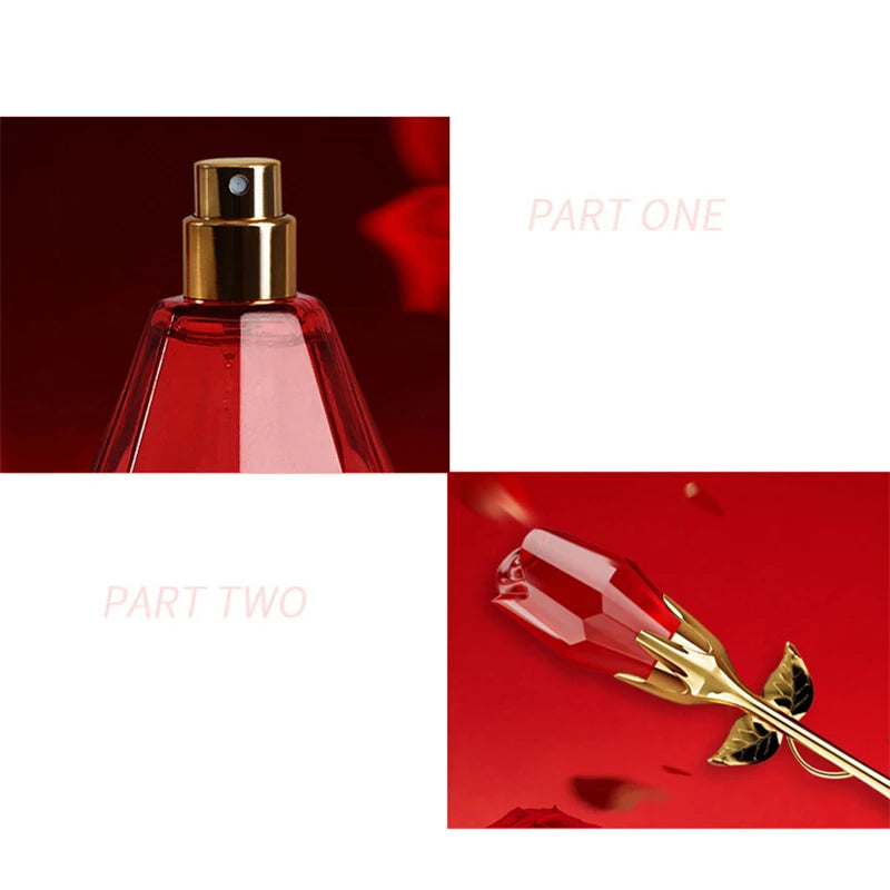 Creative Rose Pheromone Perfume Long-lasting Light Fragrance Floral Note Stimulating Flirting Glamour Valentine's Day Perfume