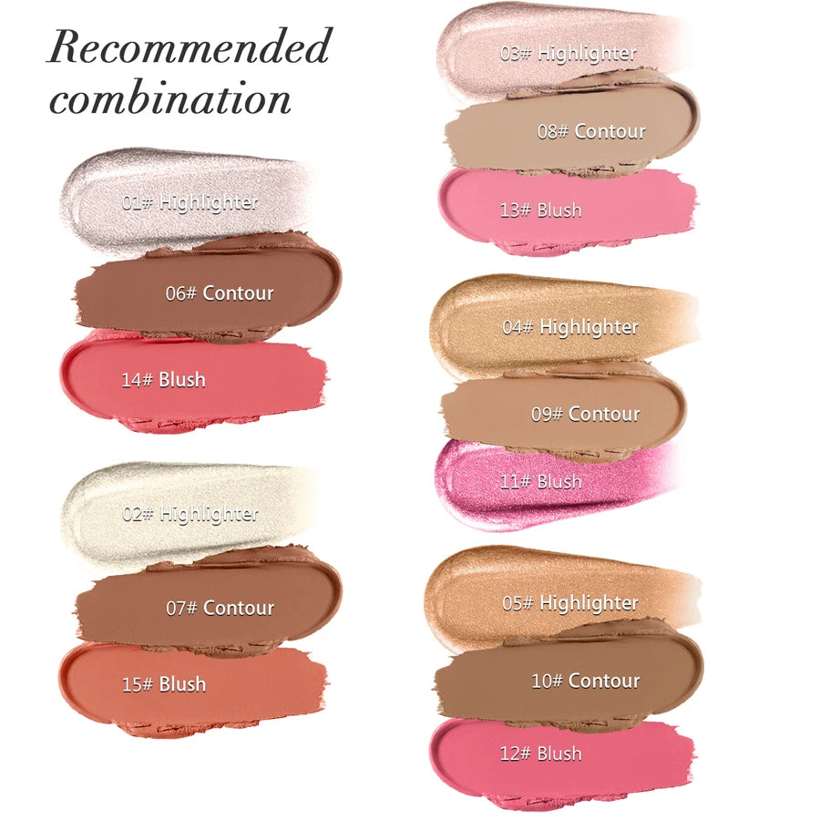 Highlighting Bronzer Stick Face Brightening Blusher Rouge Concealer Long Lasting Corrector 3D Nose Shadow Contouring Cosmetics