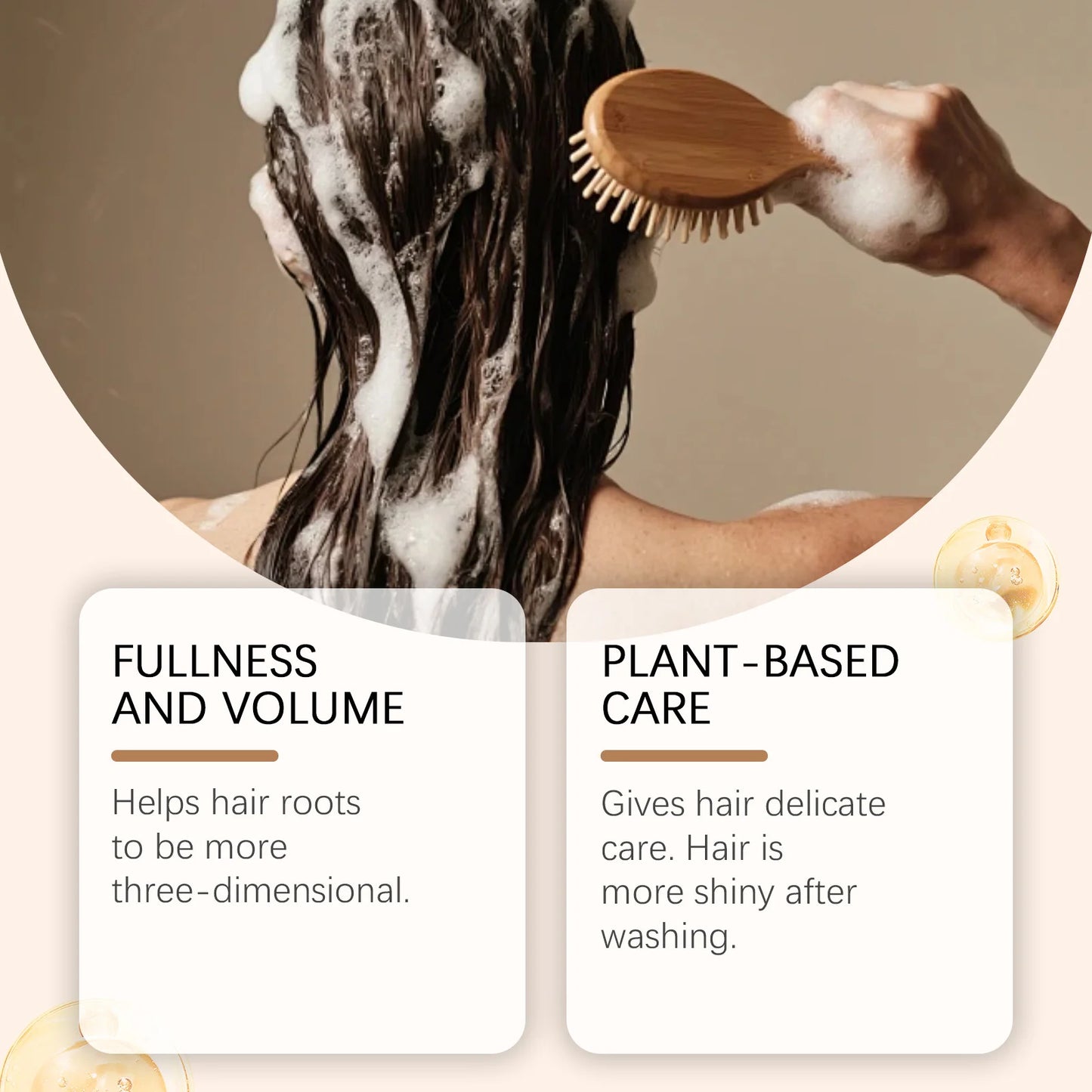 Nourishing Shampoo Gentle Cleansing Soothing Scalp Strengthen Hair Roots Moisturizing Remove Dandruff Smooth Refreshing Shampoo