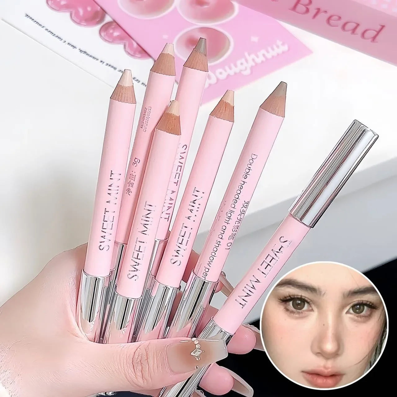 Natural 3D Contouring Pen Face Brightening Corrector Nose Shadow Sculpting Face Silkworm Highlighter Shading Stick Korean Makeup
