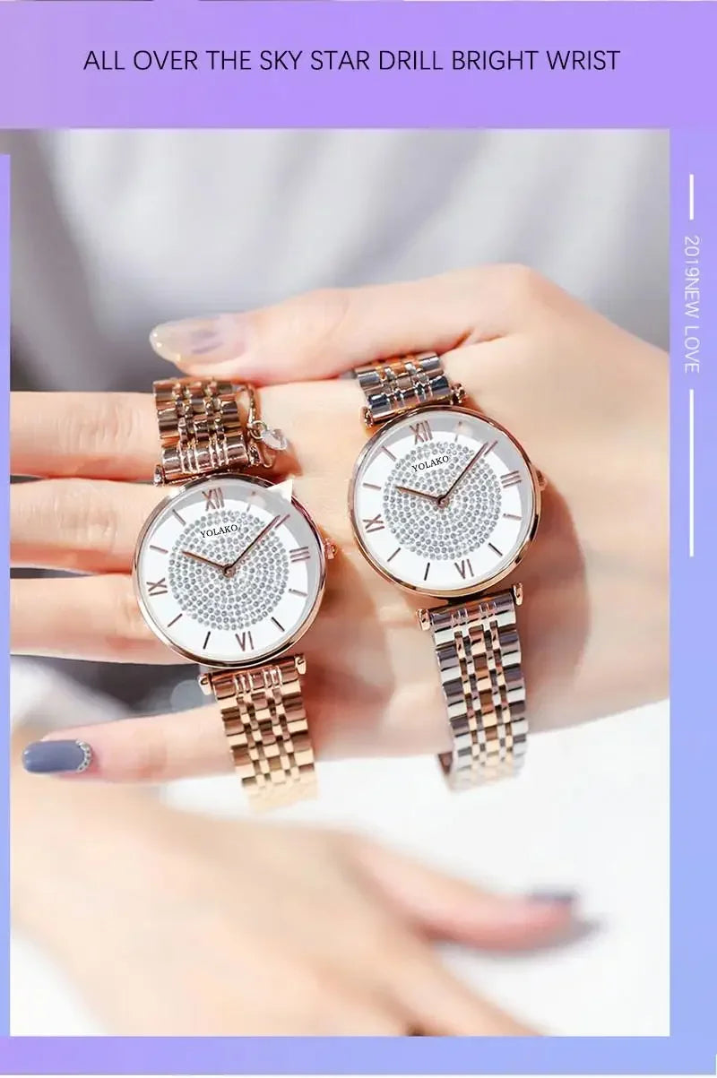 Women Watches Quartz Best Selling 2024 Products Dropshipping Stainless Steel Stainless Steel Dress Wristwatch Relogio Masculino