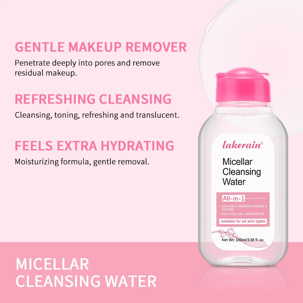 100ml Garnier Micellar Water Hydrating Facial Cleanser Deep Makeup Remover Cleaning Water Refresh Hydrate Cleansing Skin