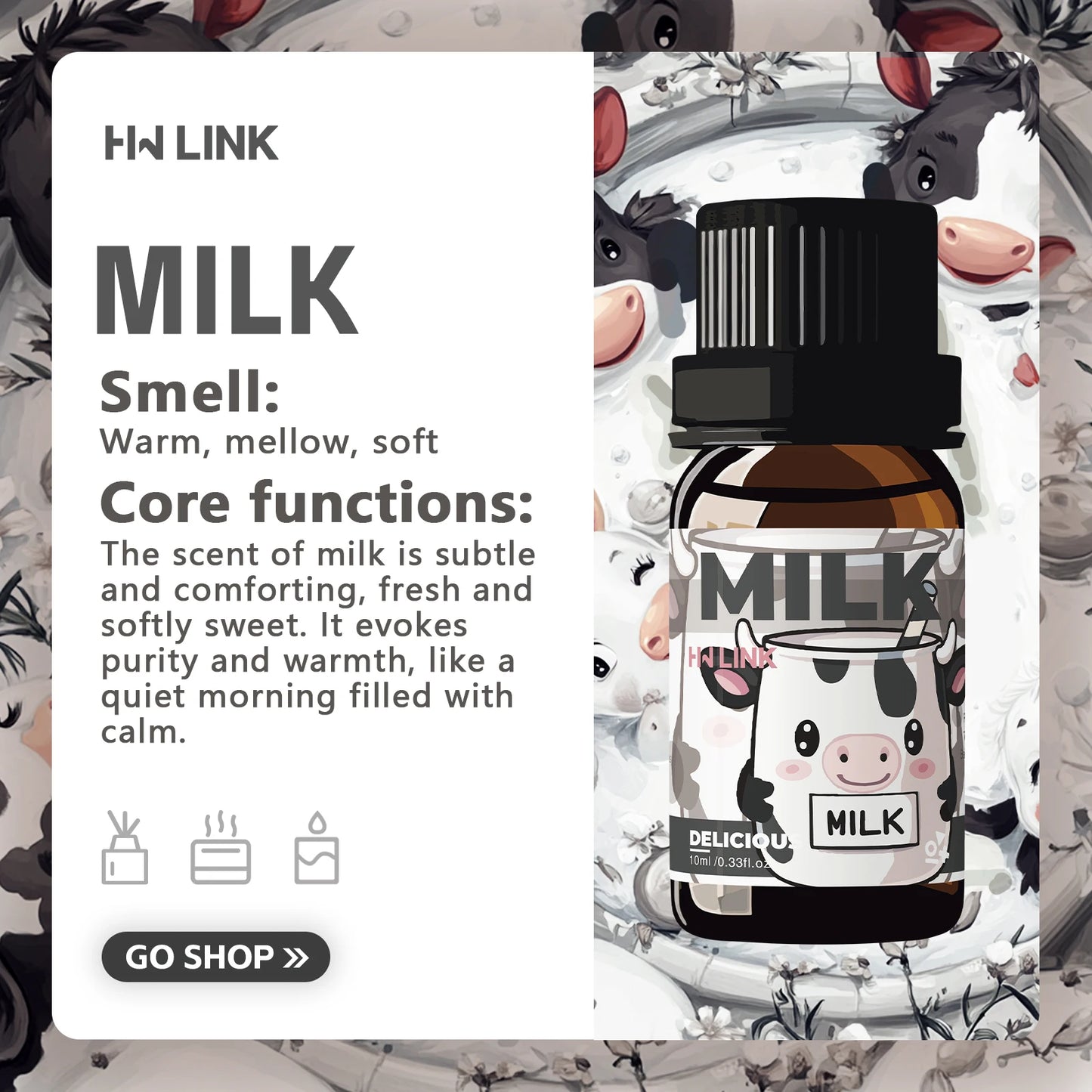 10ml Milk Essential Oils Milk Perfumes Skin Care Massage Body Oil Perfume Women Fragrance Oil For Candle,Soap Making,Humidifiers