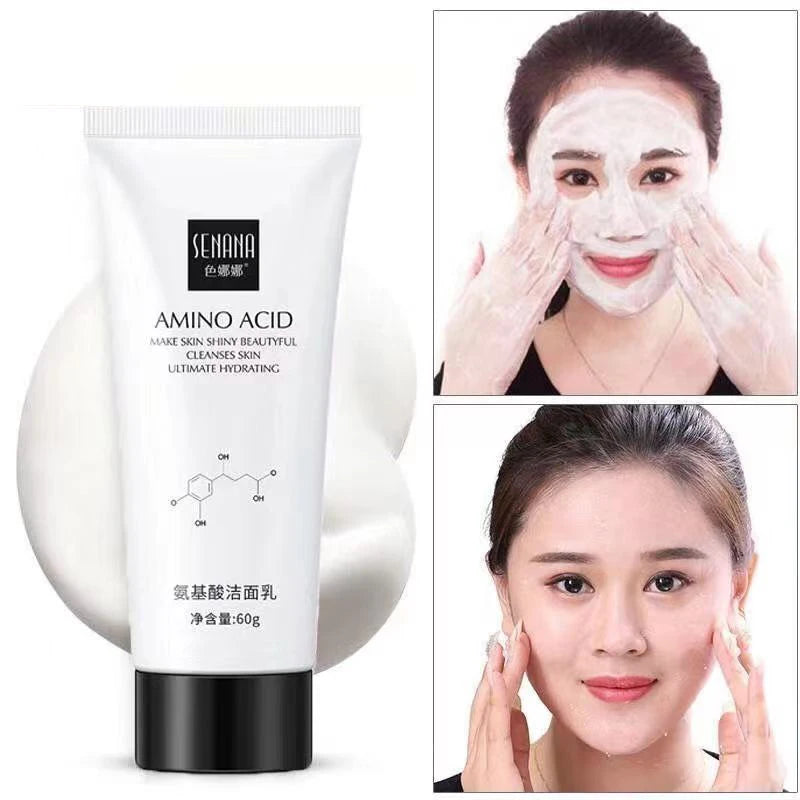Amino Acid Facial Cleanser Oil Control Moisturizing Deep Cleansing Foam Face Wash Gentle Non-irritating Unisex Skin Care 60g