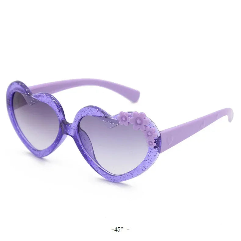 Girls Boys Cute Cartoon Flower Sunglasses Outdoor Sun Protection Children Lovely Vintage Glasses Protection Classic Kids Eyewear