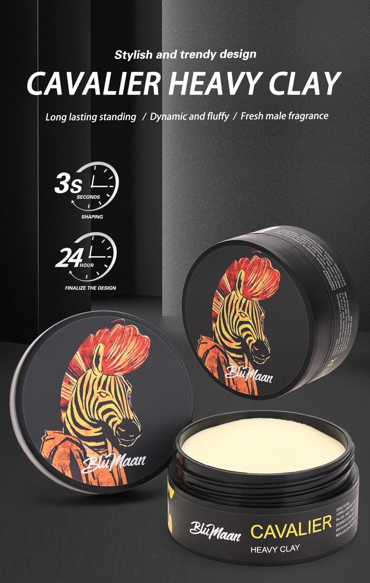 Hair Styling Pomade & Gel for Men - Strong Hold Restoring Ointment, Long Lasting Hair Wax with Natural Shine