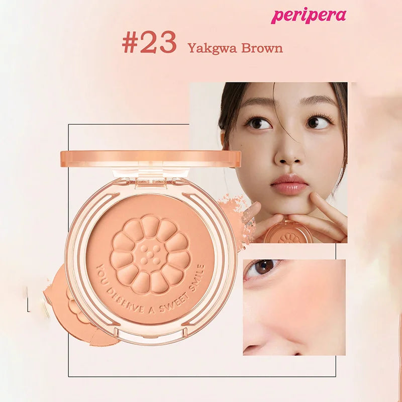 Single Color Blush Palette, Matte Fine Powder Cheek Blush, Non-Cakey, Long-Lasting, Nude Makeup, K-Beauty Cosmetic