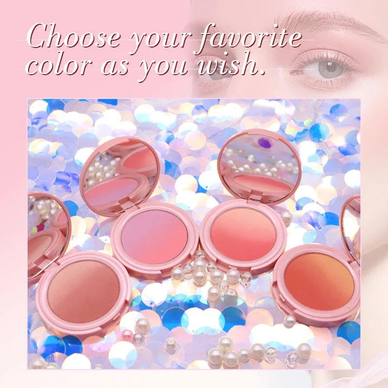 Vibrant Blush Palette, Multi-Color Gradient Design, Lightweight & Blendable Color, Face Cosmetics, With Easy-To-Use Mirror