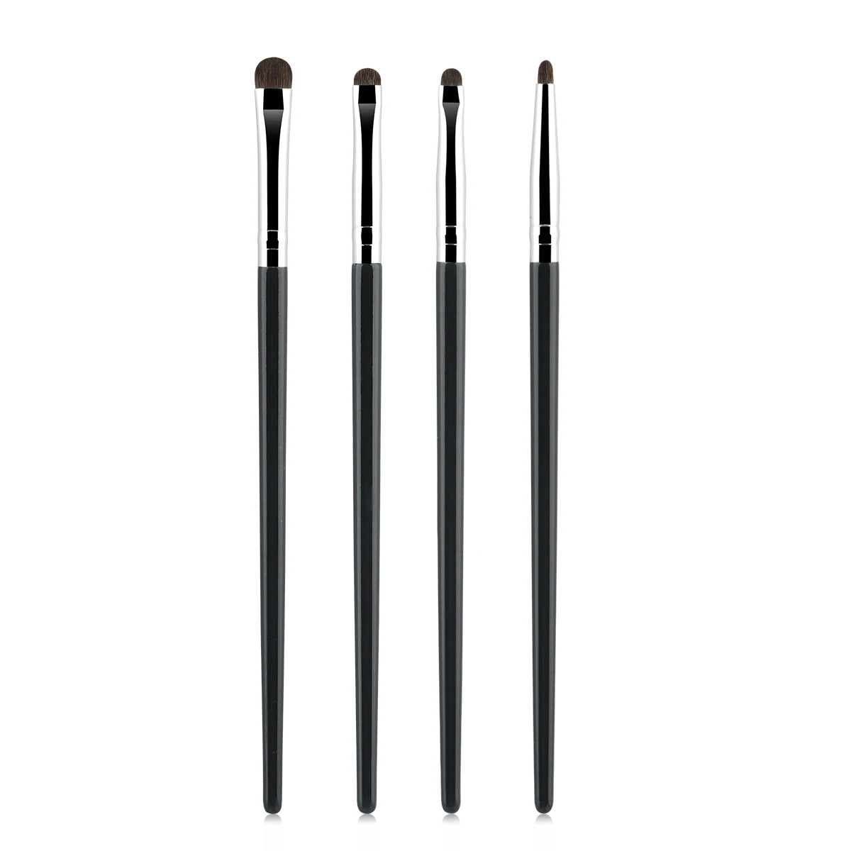 4-Pcs SET OF EYE MAKEUP TOOLS INCLUDING DETAIL BRUSH, EYE SHADOW BRUSH, EYELINER BRUSH, UNDER-EYE BRUSH, EYEBROW BRUSH