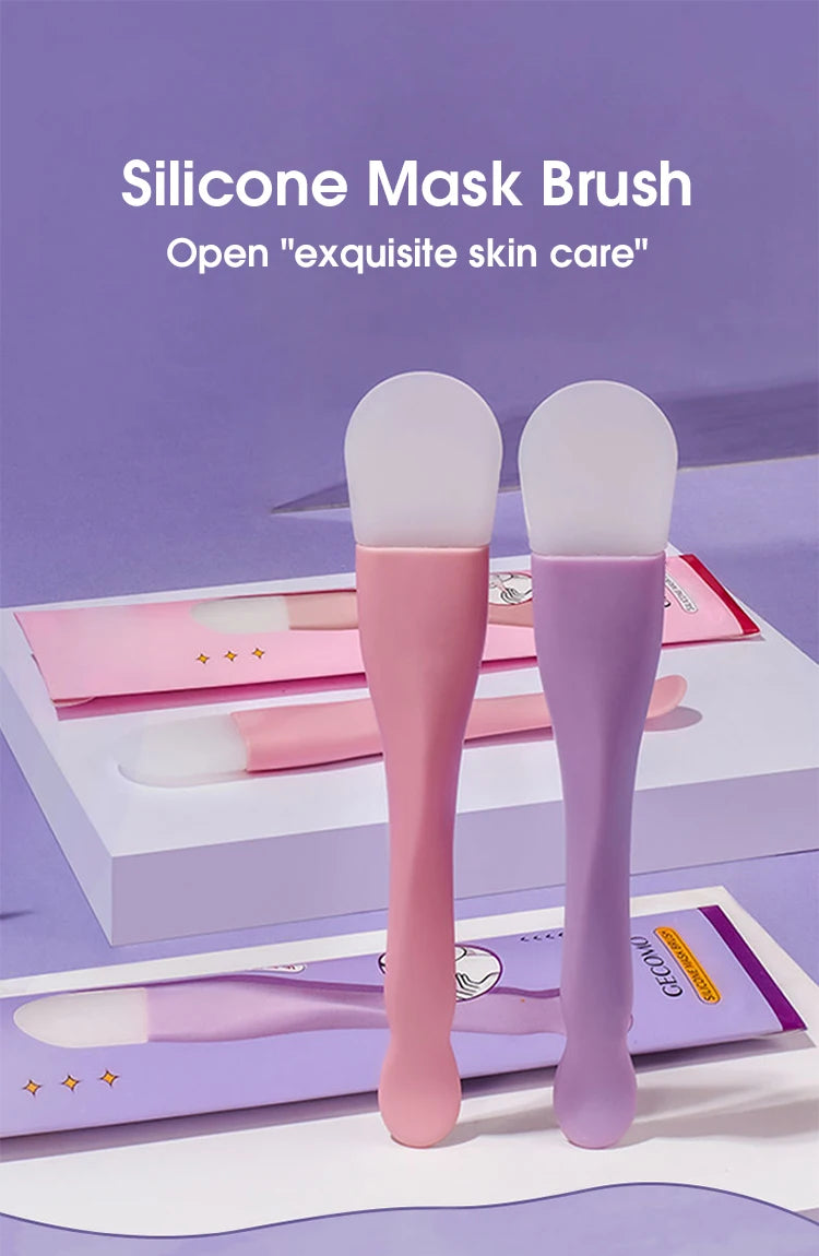 Double head silicone facial mask brush face cleaning scraper daub type mud film special brush beauty tool