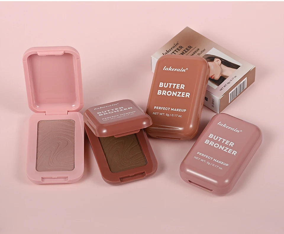 Bronzer Butter Bronzer for Dark Complexions Contour Palette with Matte Brown Shades for Nose Cheek and Profile Natural Nude Make